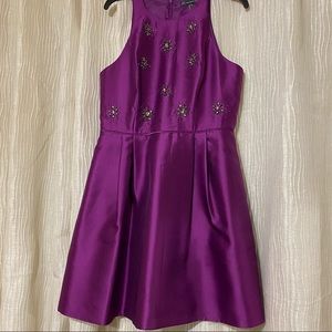 Adrianna Papell Purple Jeweled Dress